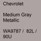 Preview: Chevrolet, Medium Gray Metallic, WA9787 /  82L / 90U.